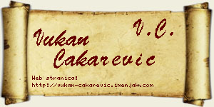 Vukan Čakarević vizit kartica